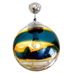 globe Vistosi en verre de Murano bicolore, Italie, 1970