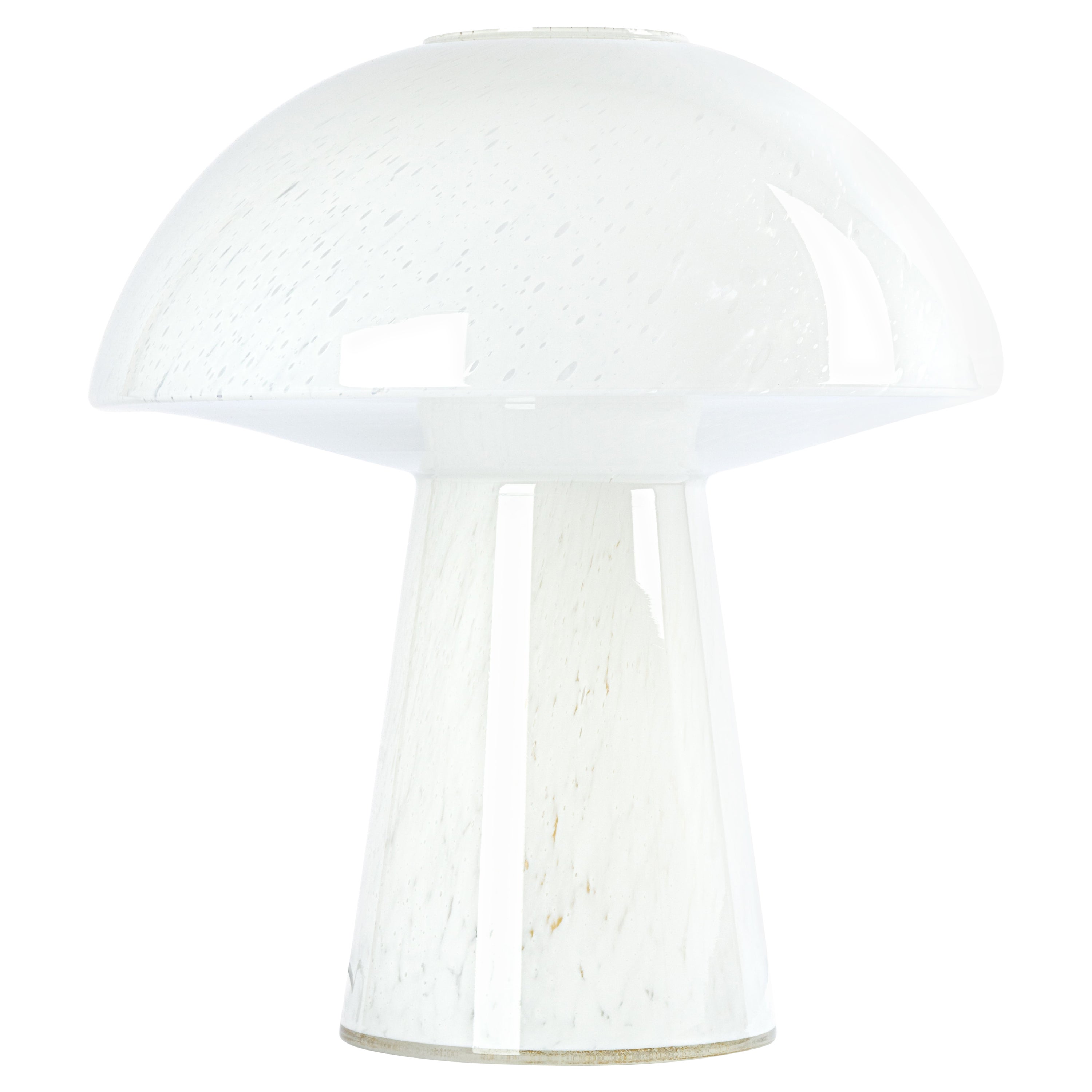 Merveilleuse grande lampe de bureau en verre en forme de champignon par Limburg, Allemagne, 1970