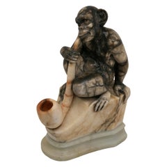French, Marble Monkey Sculpture, End 19th C