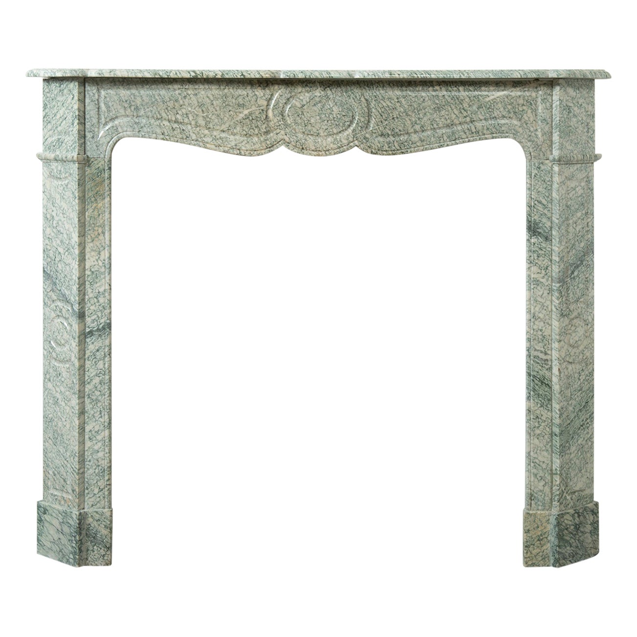 Cheminée de style Louis XV Mode Pompadour en Marbre fleur de pécher XX siècle - Vendu