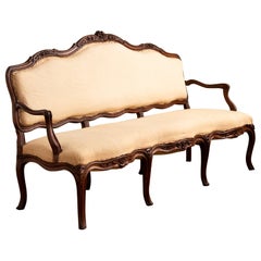 Used 18th Century French Louis XV Walnut  Sofa