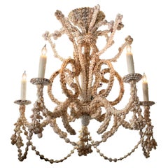 Vintage Palm Beach Seashell Chandelier