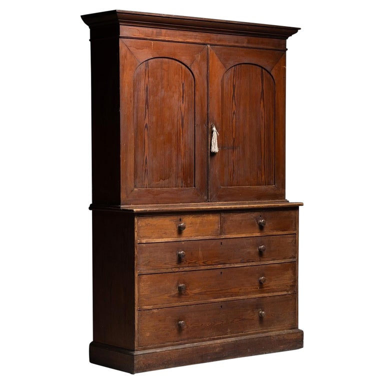 Oregon Pine Housekeepers Cupboard, England, circa 1890 For Sale at 1stDibs