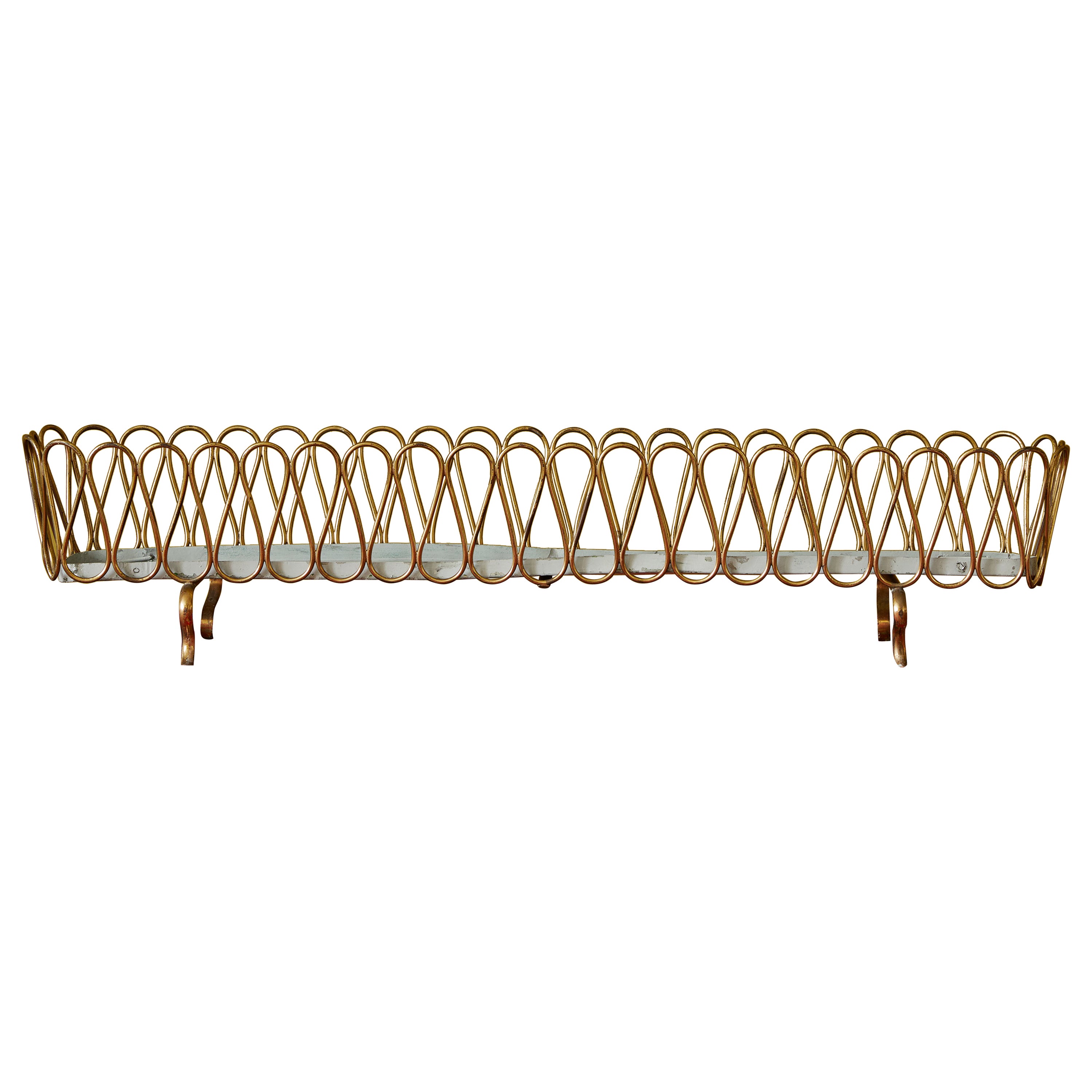 Vintage Planter in Brass and Metal, Italy, 1950s