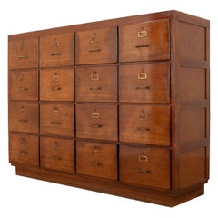 Vintage English Large Mahogany File Cabinet