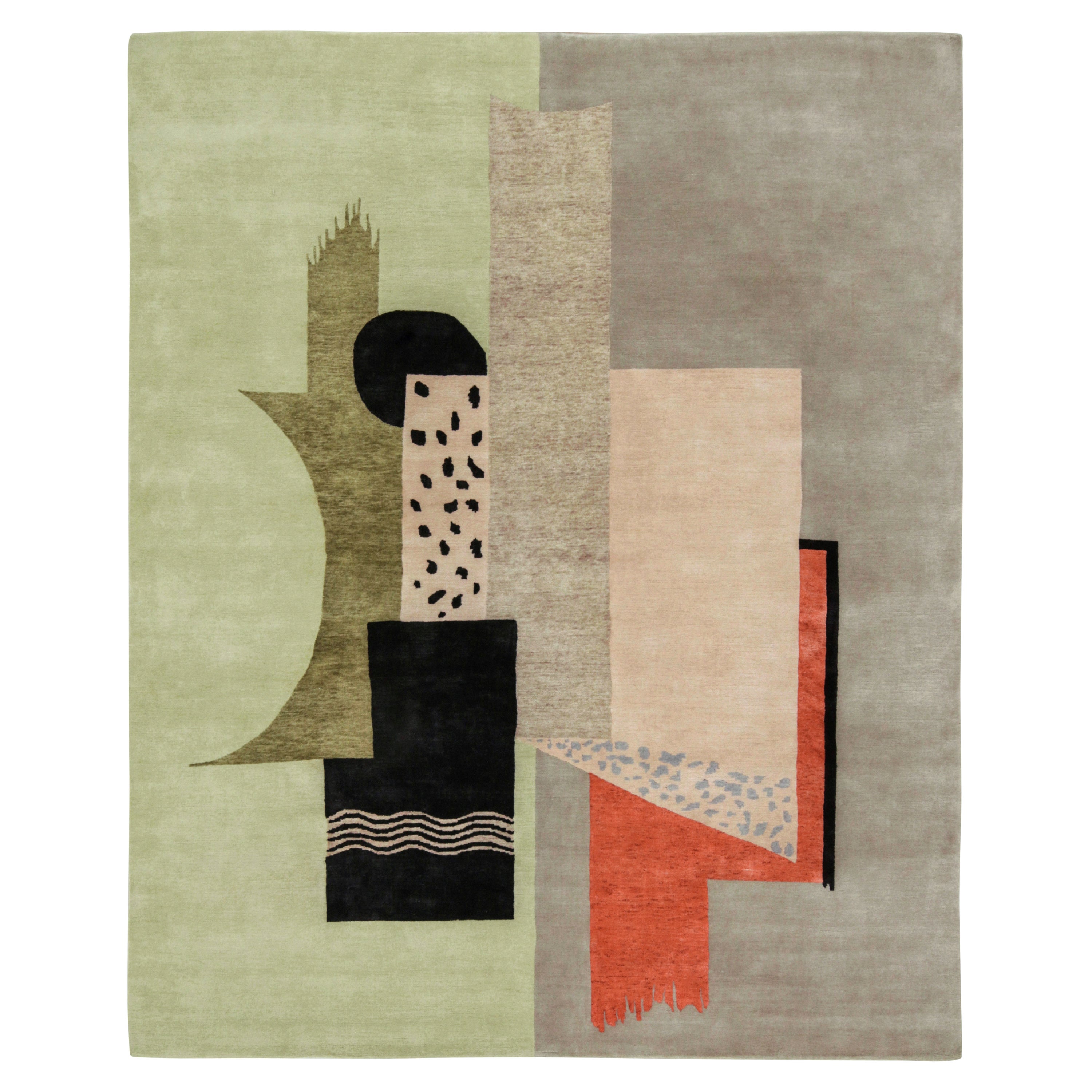 Französischer Art-Déco-Teppich von Rug & Kilim mit polychromen geometrischen Mustern im Angebot