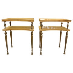 Vintage Pair of French Tables Inspired by Jacques Adnet