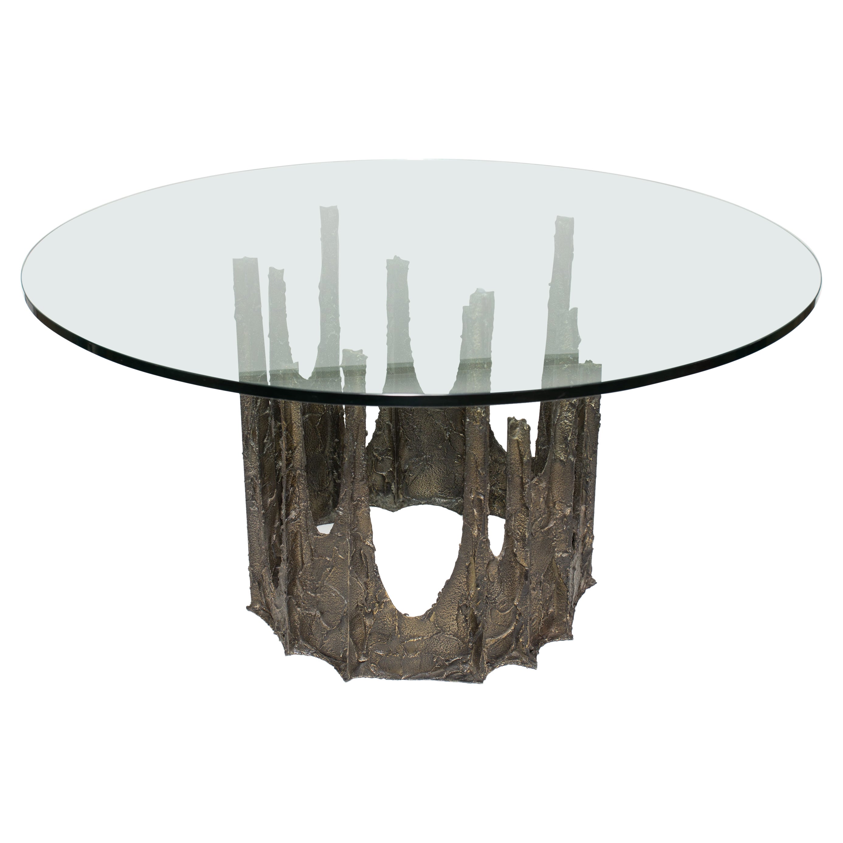 Paul Evans Sculpted Bronze Stalactite Dining Table For Sale