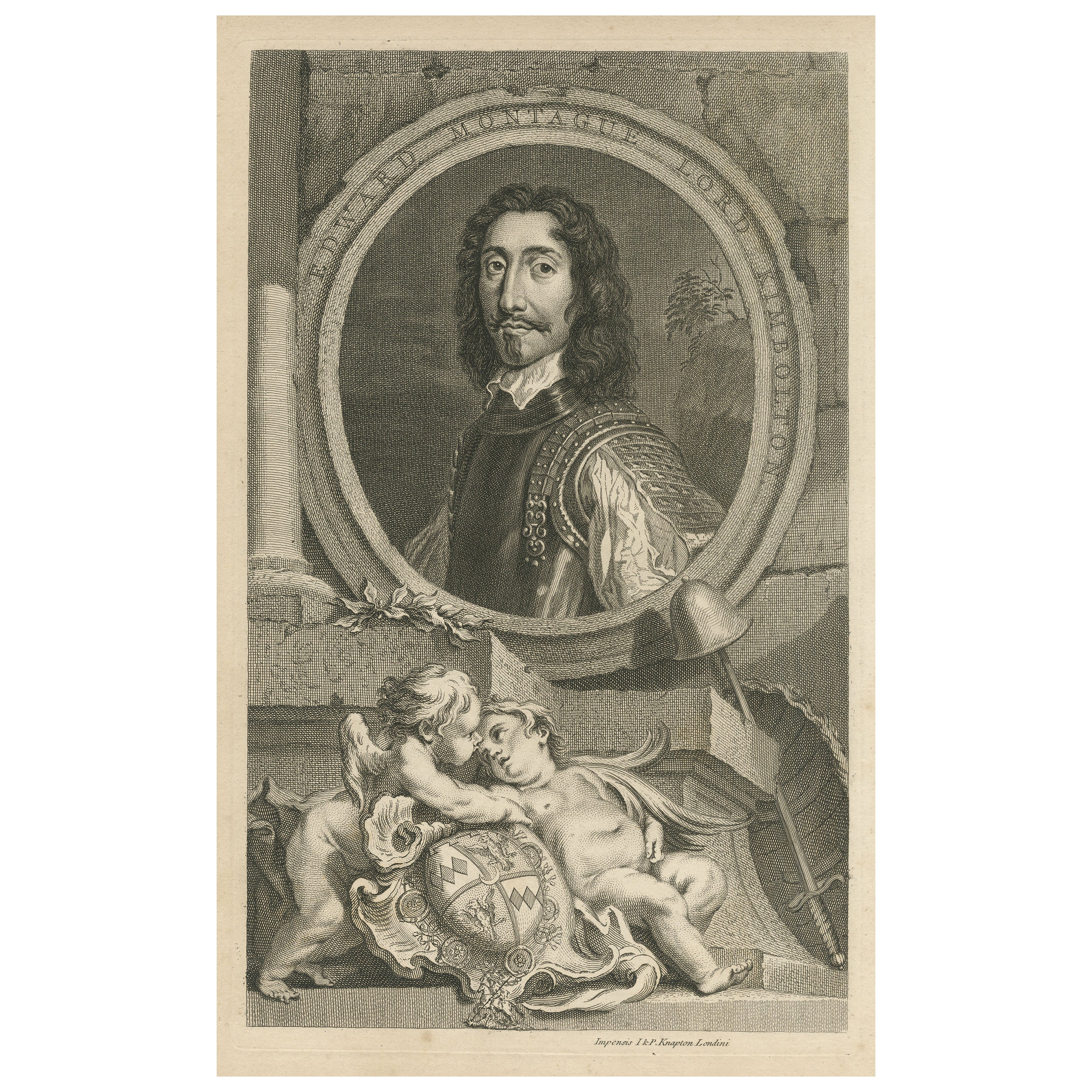 Antique Portrait of Edward Montagu, 2nd Earl of Manchester
