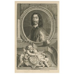 Portrait ancien d'Edward Montagu, 2e comte de Manchester