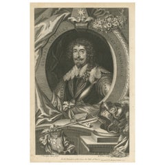 Portrait ancien d'Edward Sackville, 4e comte de Dorset