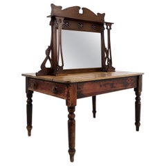 Arts & Crafts Overmantle Mirror in Oak and Copper, circa 1910