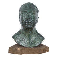 Bronze Sculpture Portrait of a Young Man, 20th Century