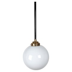 Beautiful Opaline Ball Ceiling Lights with Brass Fixings