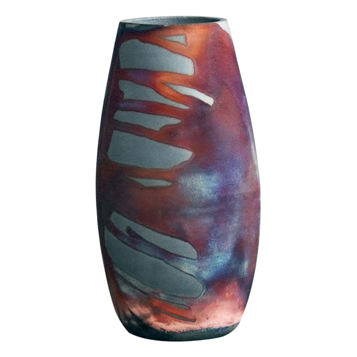Tsuri Raku-Keramik-Vase – Kohlenstoff-Kupfer – Handgefertigtes Keramik-Geschenk