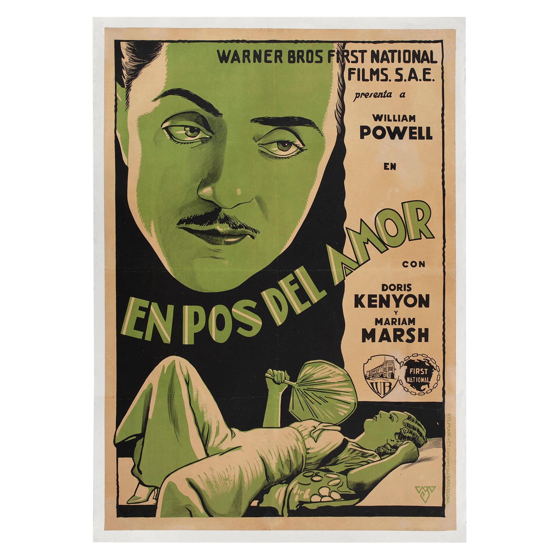 Original En Pos Del Amour Spanish Poster, 1931