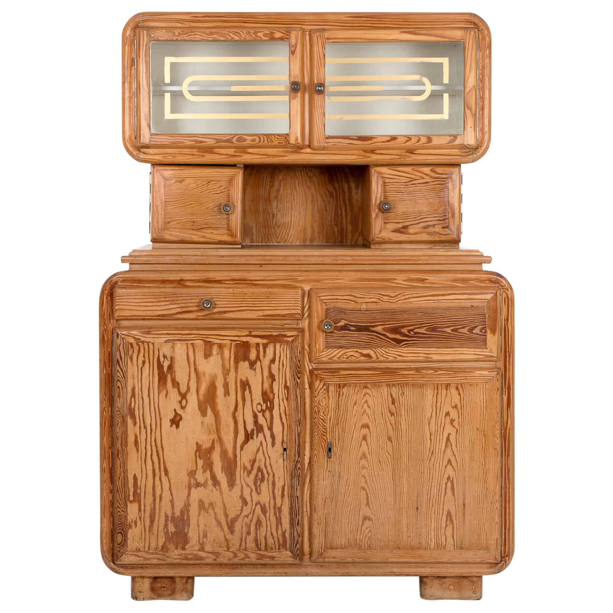 Continental Hoosier Art Deco Kitchen Cabinet, circa 1930s