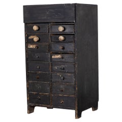 Vintage Set of Painted Pine Watchmaker’s Drawers, circa 1920