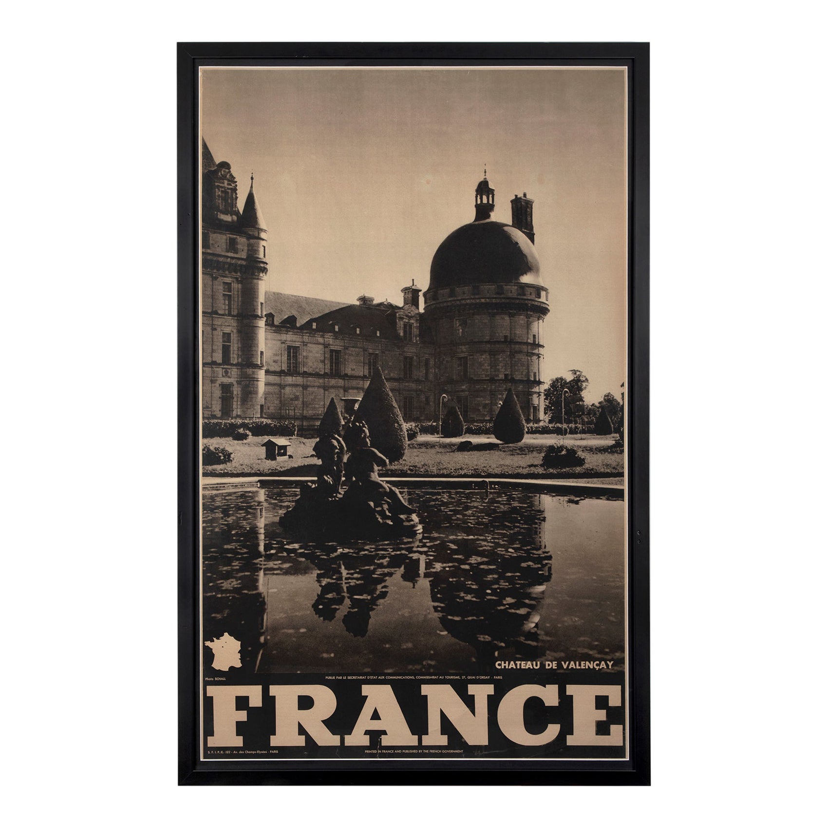 Château De Valençay Original Poster, circa 1950