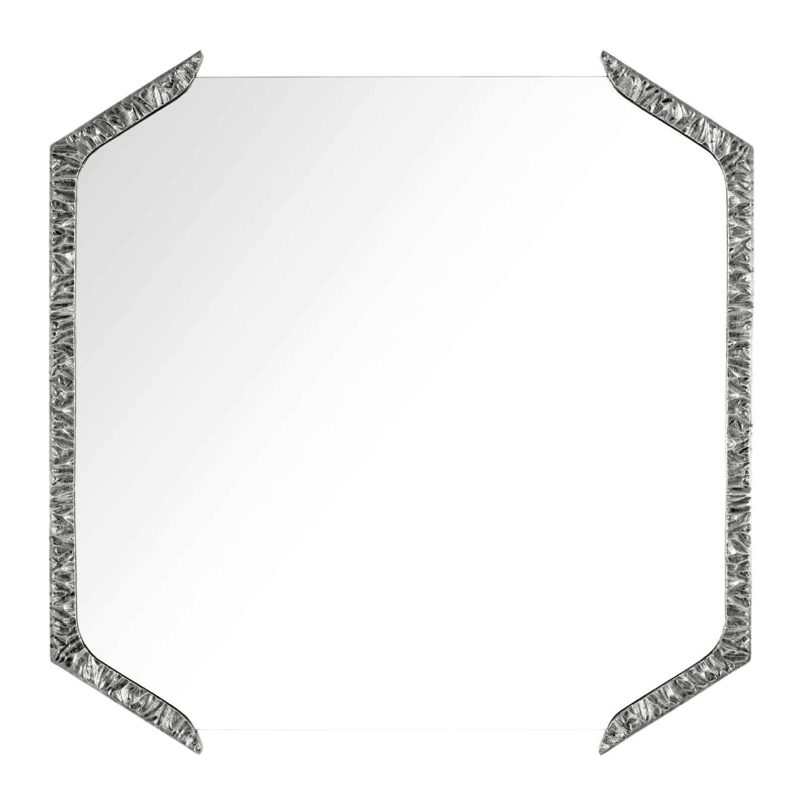 Alentejo Square Mirror, Nickel, InsidherLand by Joana Santos Barbosa For Sale