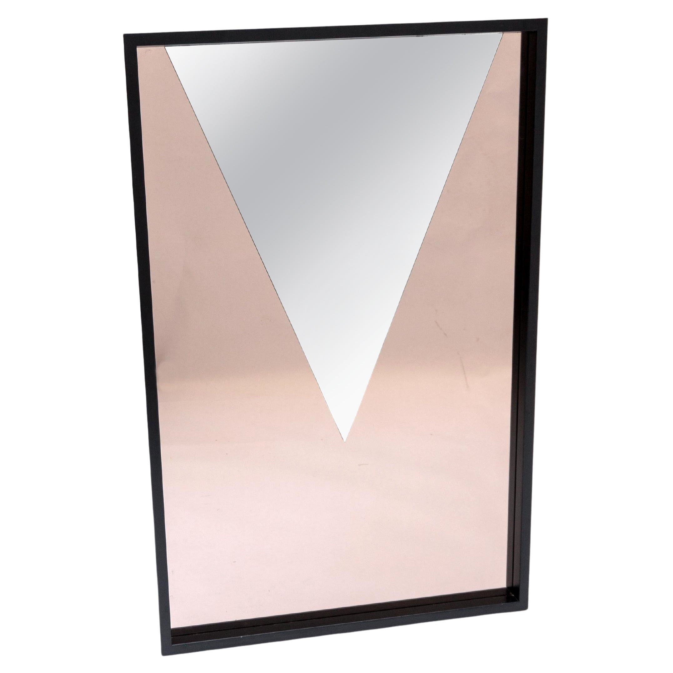 Bespoke Rectangular Geometrical Mirror, Early 1980s For Sale