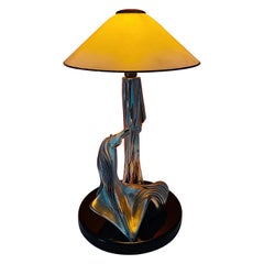 Used Italian Midcentury Table Light by Stilarte with Horse Sculpture