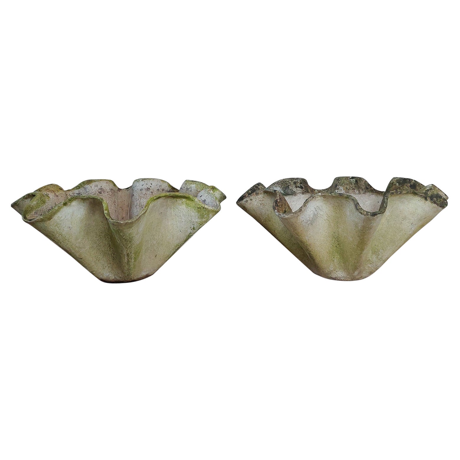 Pair of Willy Willy Guhl Biomorphic Pots or Planters by Eternit For Sale