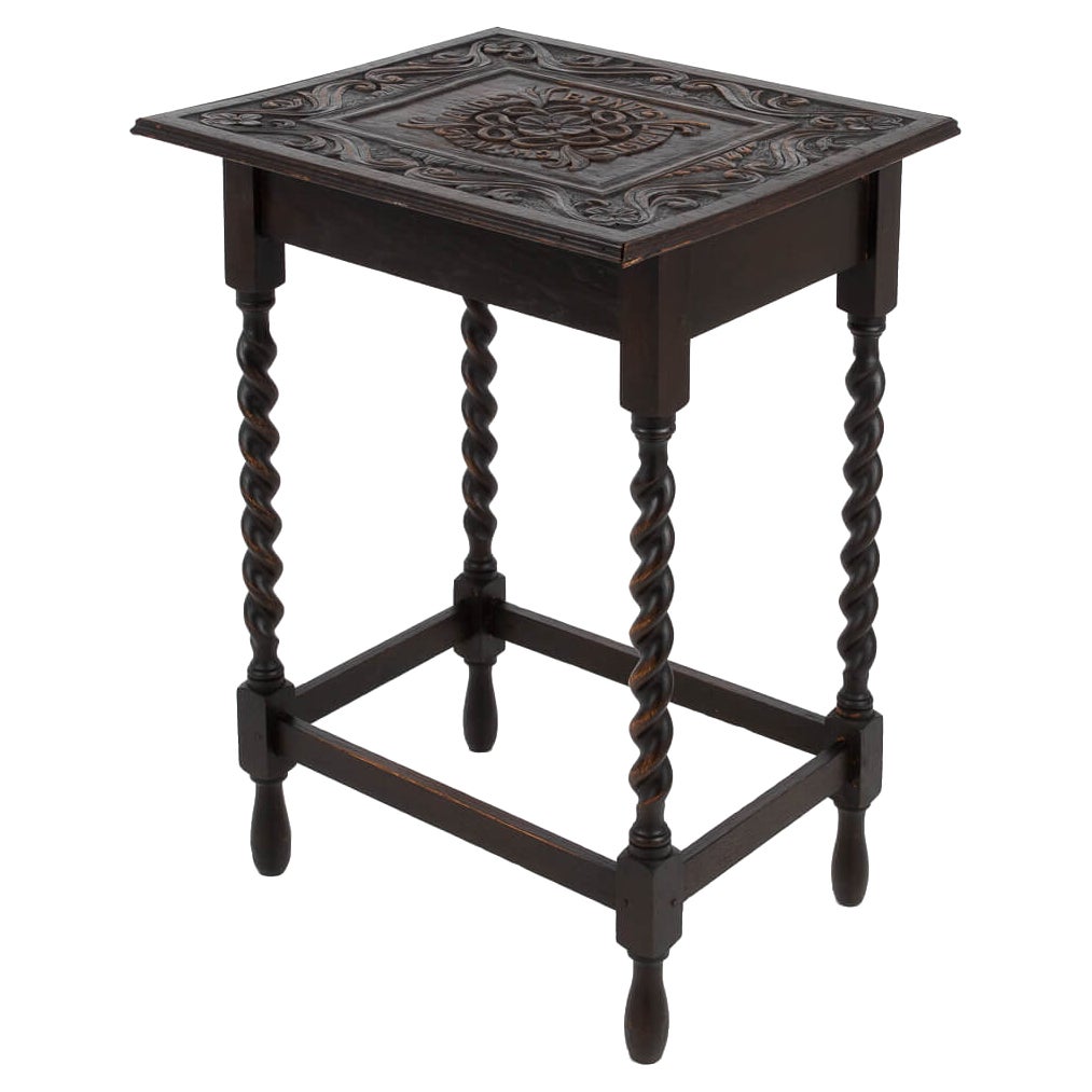 Early 20th Century Welsh Barley Twist Occasional Table, circa 1918 For Sale
