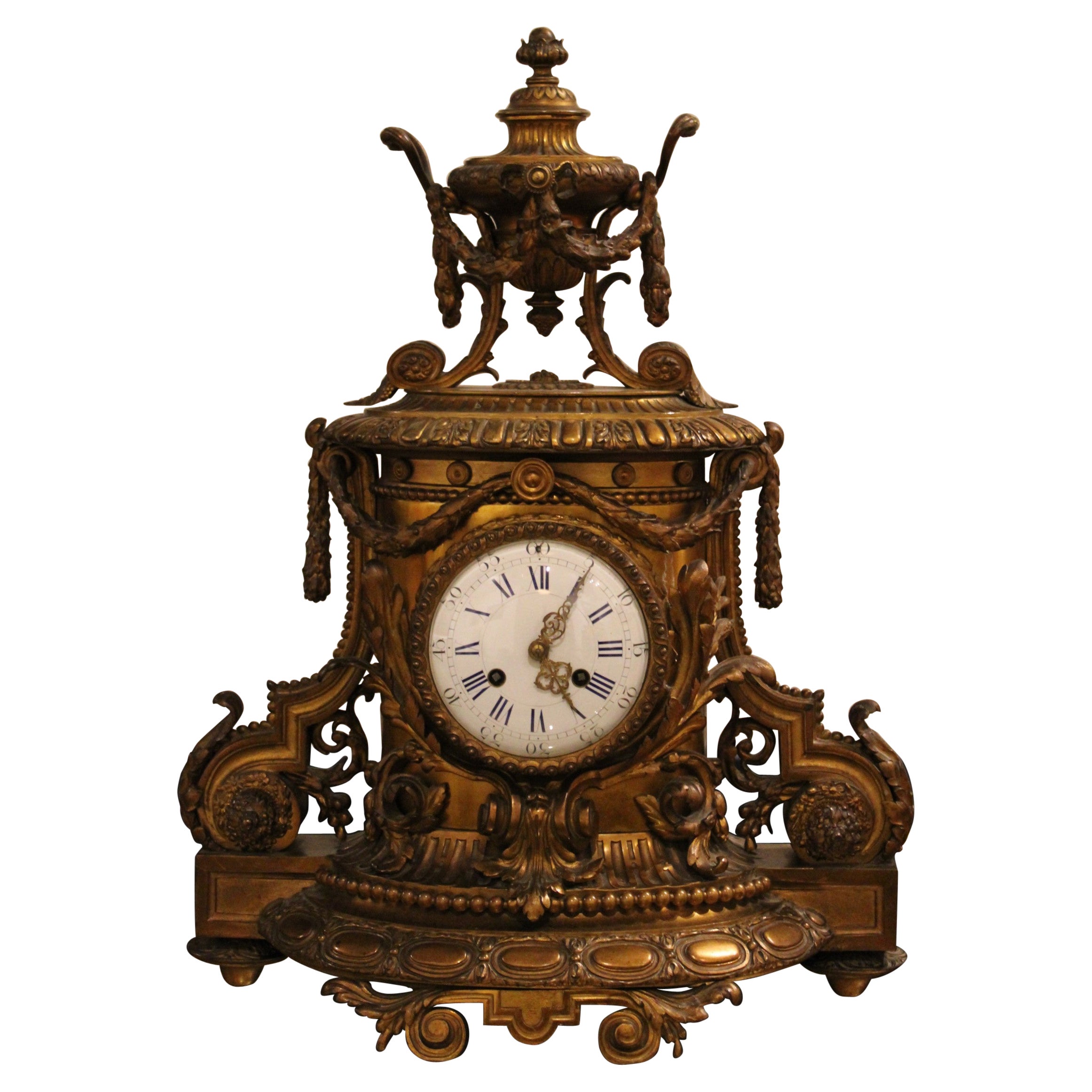 19th Century French Bronze Elephant Clock with Pendulum Movement at 1stDibs