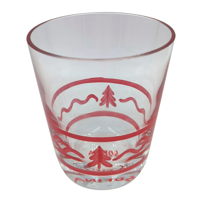 Country Style Set of Six Hand Painted Crystal Tumbler Sofina Boutique