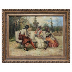 Spanish Painting in Oil on Canvas of Andalusian Characters