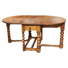 17th Century Oval Gate Leg Table from England