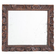 French 19th Century Hand Carved Wood Mirror