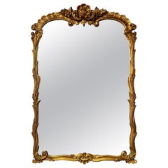 Italian Giltwood Carved Wall / Pier / Console Mirror, Circa 1960