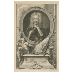 Antique Portrait of Charles Mordaunt, 3rd Earl of Peterborough