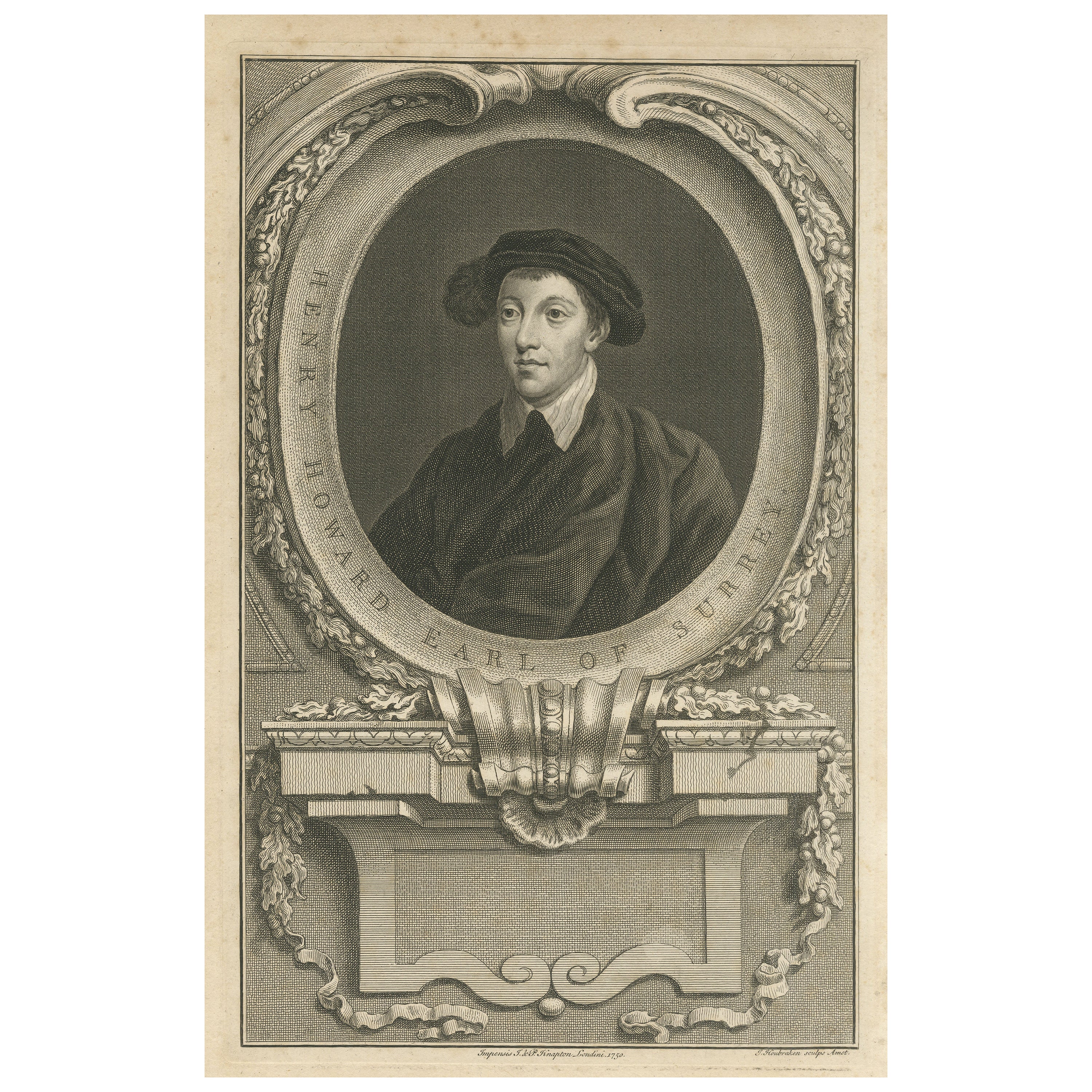 Portrait ancien d'Henry Howard, comte du Surrey