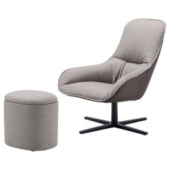 Alias R01 Violon Soft Lounge Chair and Pouf  By Paolo Rizzatto