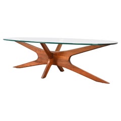 Adrian Pearsall for Craft Associates Sculpted Walnut "Jacks" Cocktail Table