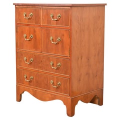 Retro Baker Furniture Georgian Yew Wood Commode or Bachelor Chest