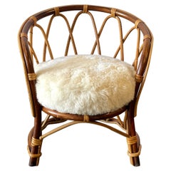 Italian Bamboo & Rattan Kids Chair