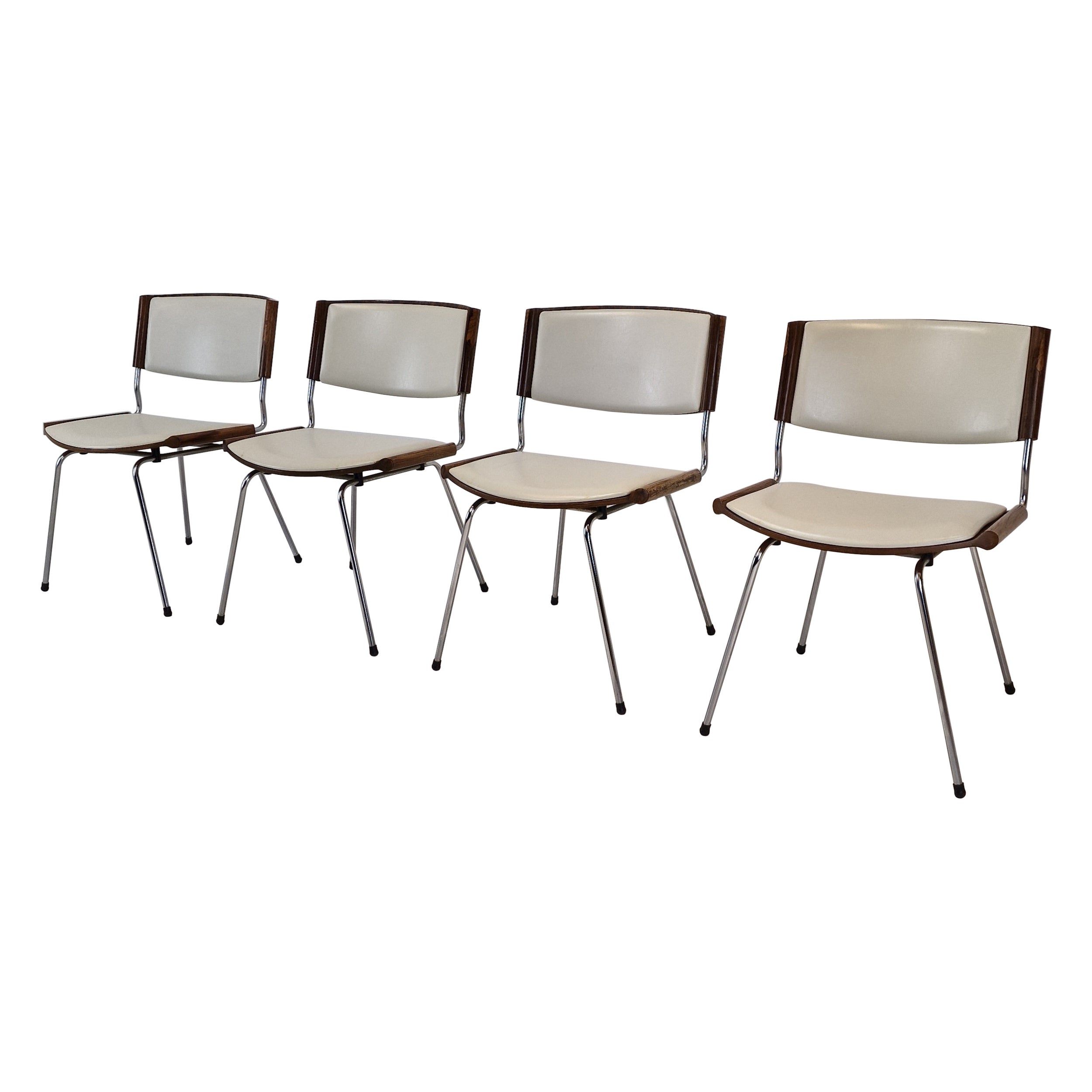 Set of 4 "Badminton" Dining Chairs by Nanna Ditzel for Kolds Savvaerk, 1960's For Sale
