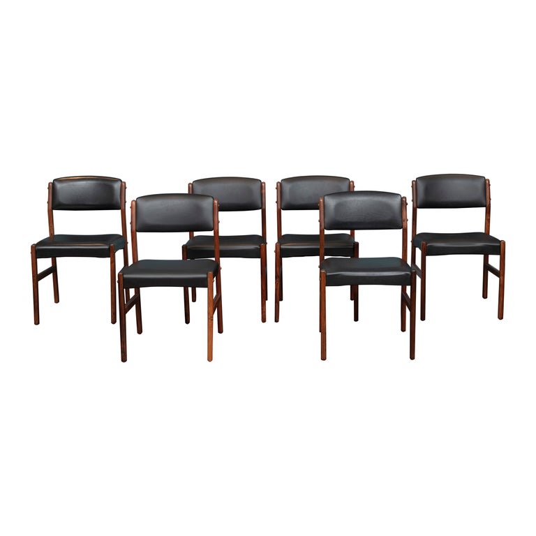 Danish Modern Rosewood Dining Chairs For Sale