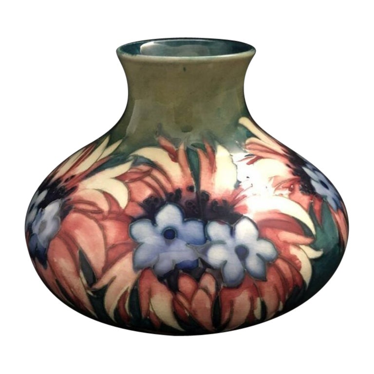 William Moorcroft Vase in the "Cornflower" Design, circa 1920s For Sale