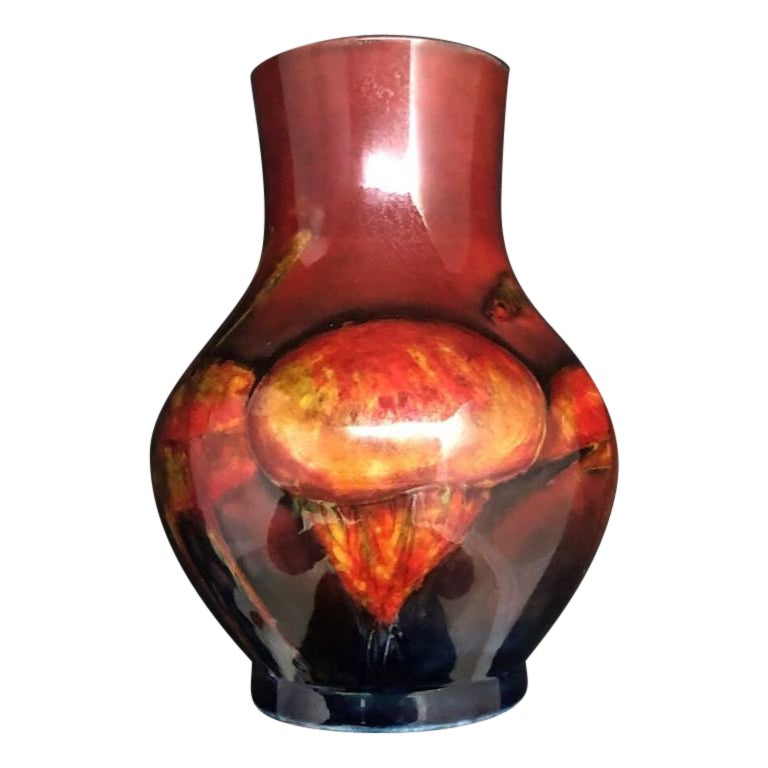 William Moorcroft Vase in a Flambe Glaze, c1930 For Sale