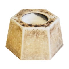 Keihatsu Raku Tealight Candle Holder - Obvara - Handmade Ceramic Pottery