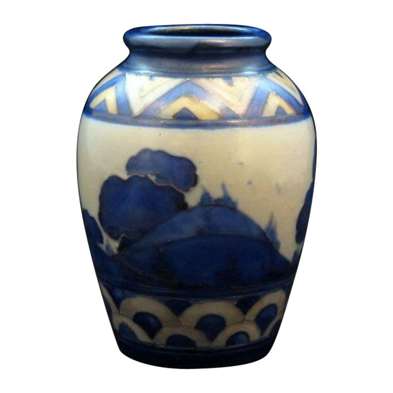William Moorcroft Vase in the Dawn Design with a Lustrous Glaze, c 1930 For Sale