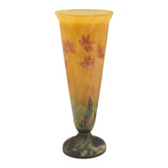 A Daum Mado Nancy Art Nouveau Glass Vase c1925