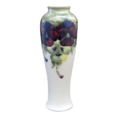 Vintage William Moorcroft Vase Decorated with the Pansy Design, circa 1915