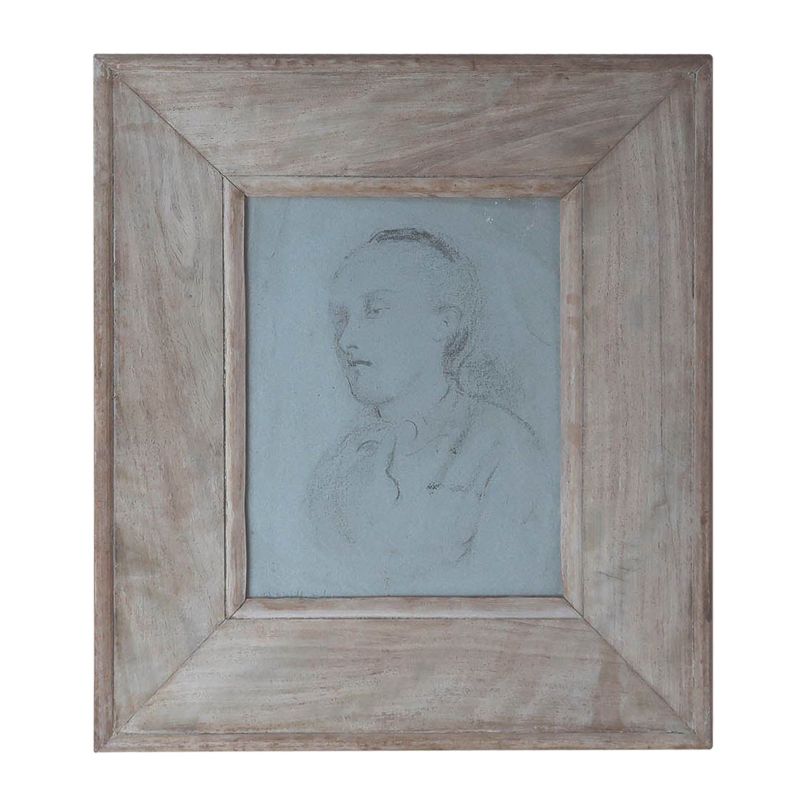 Charcoal Drawing on Blue Paper By William Wardlaw Laing, C.1880 For Sale