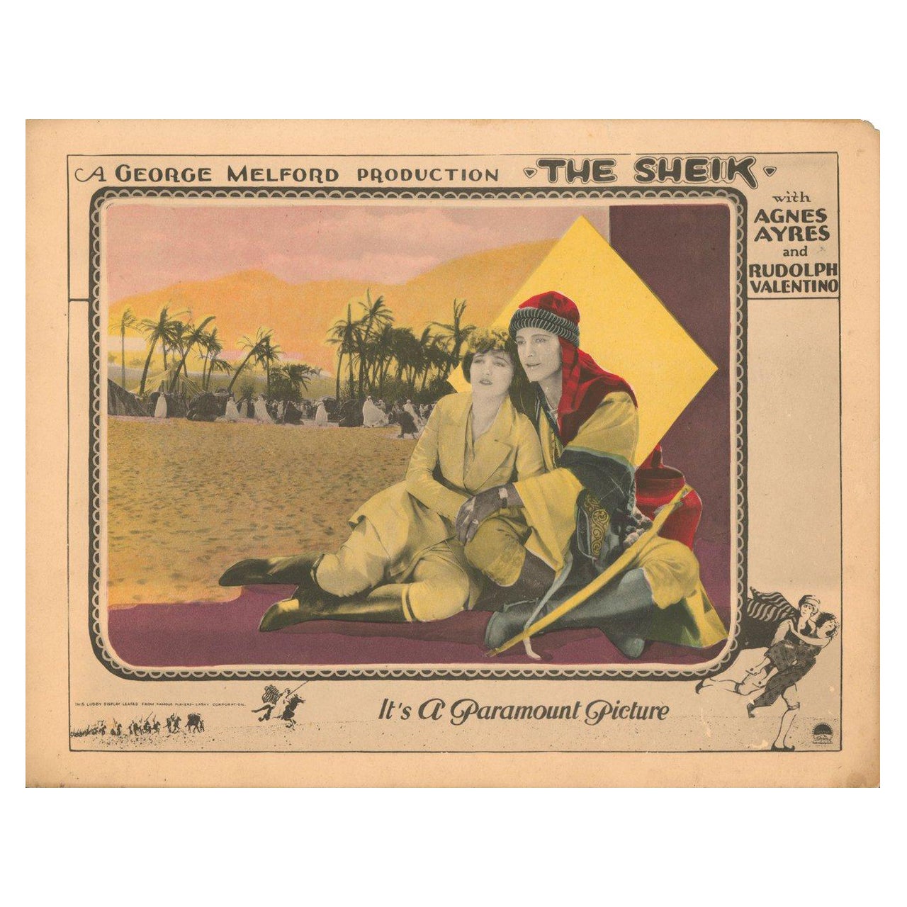 Le Cheik 1921 Carte de scène américaine